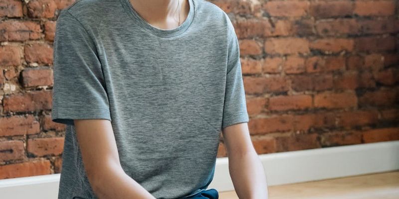 A wide shot of a tranquil practice space with yoga mats.